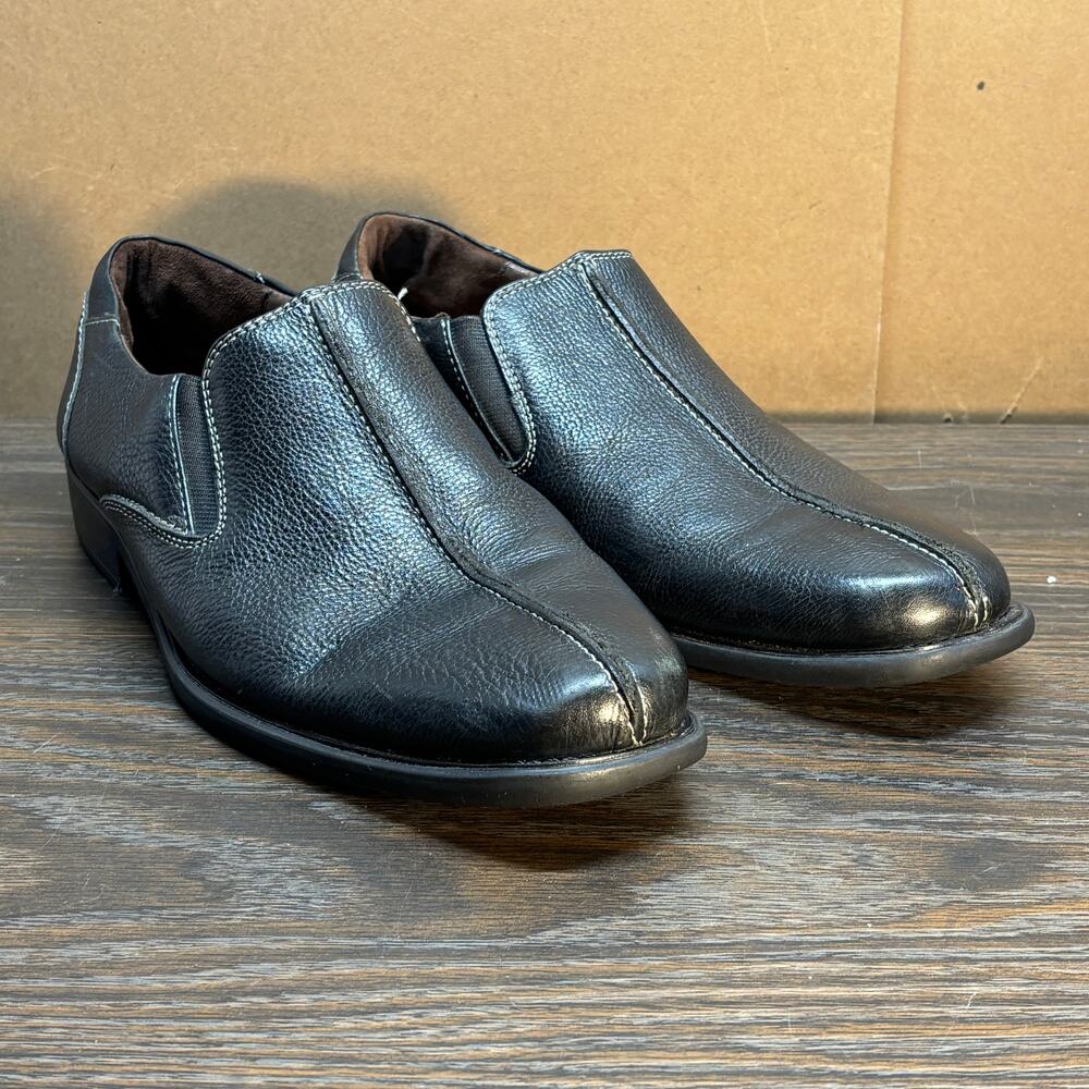 Johnston & Murphy Macomb Loafer Mens 10.5M Black Sheepskin Leather Slip-On Shoes